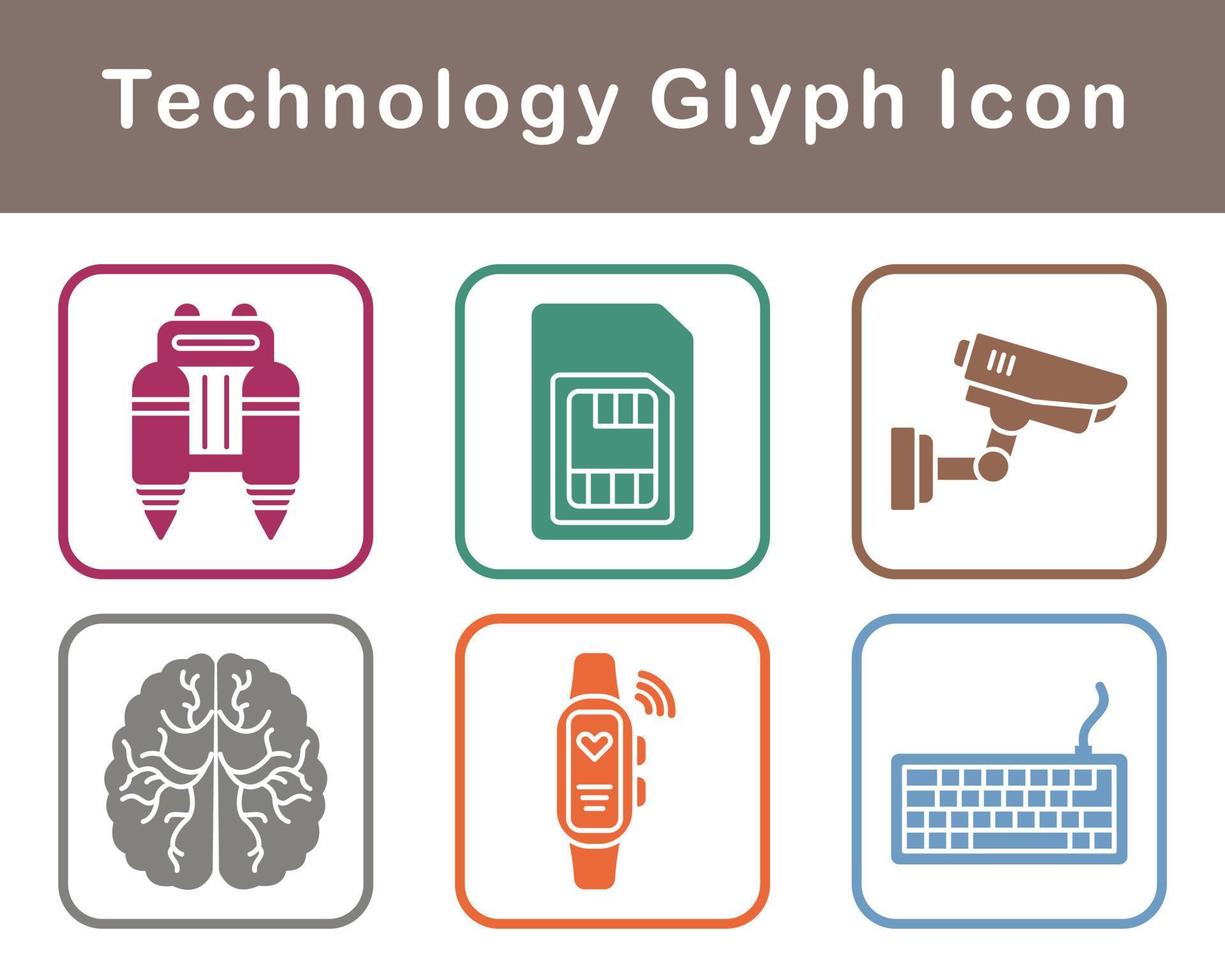 teknologi vektor ikon uppsättning