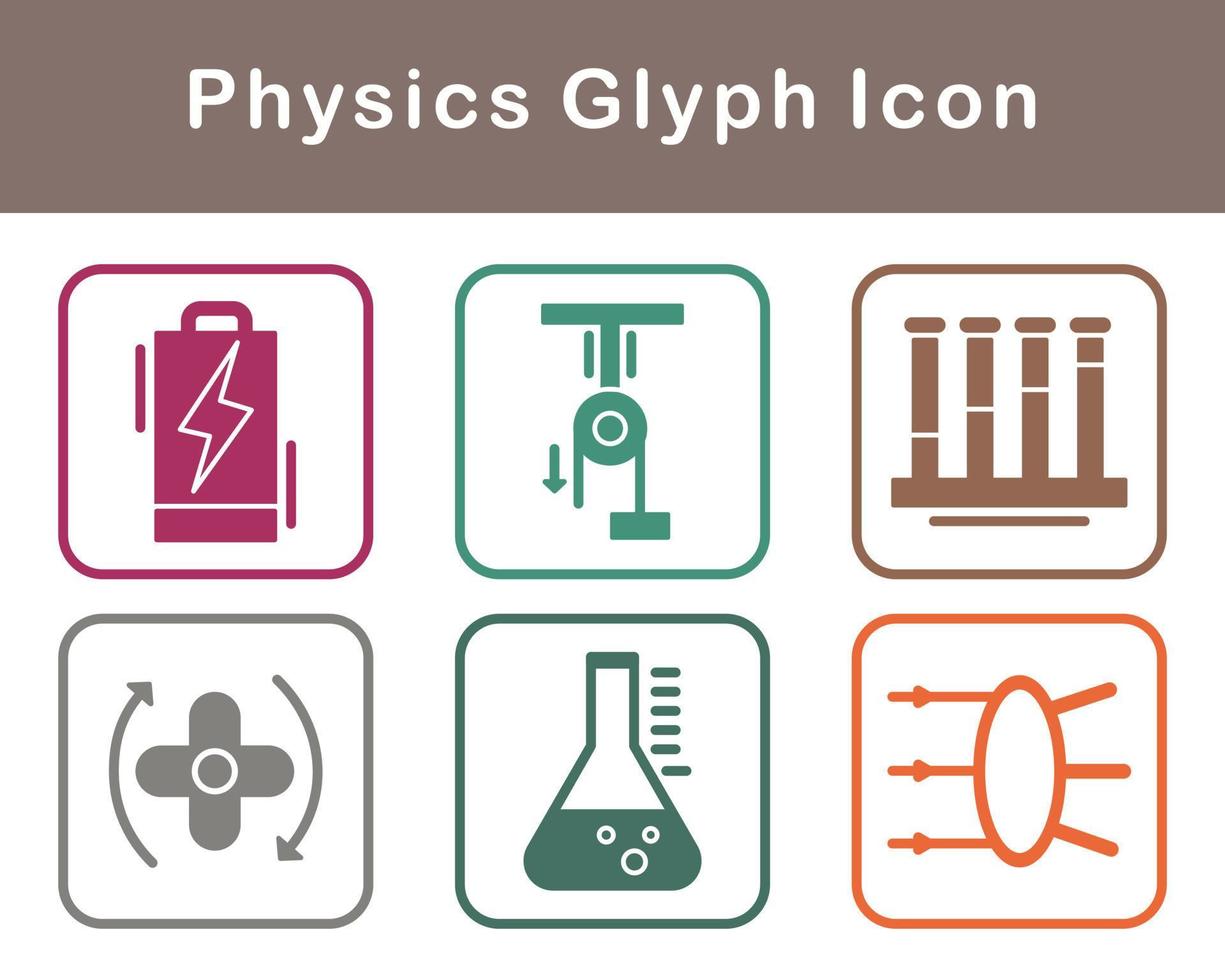 fysik vektor ikon uppsättning