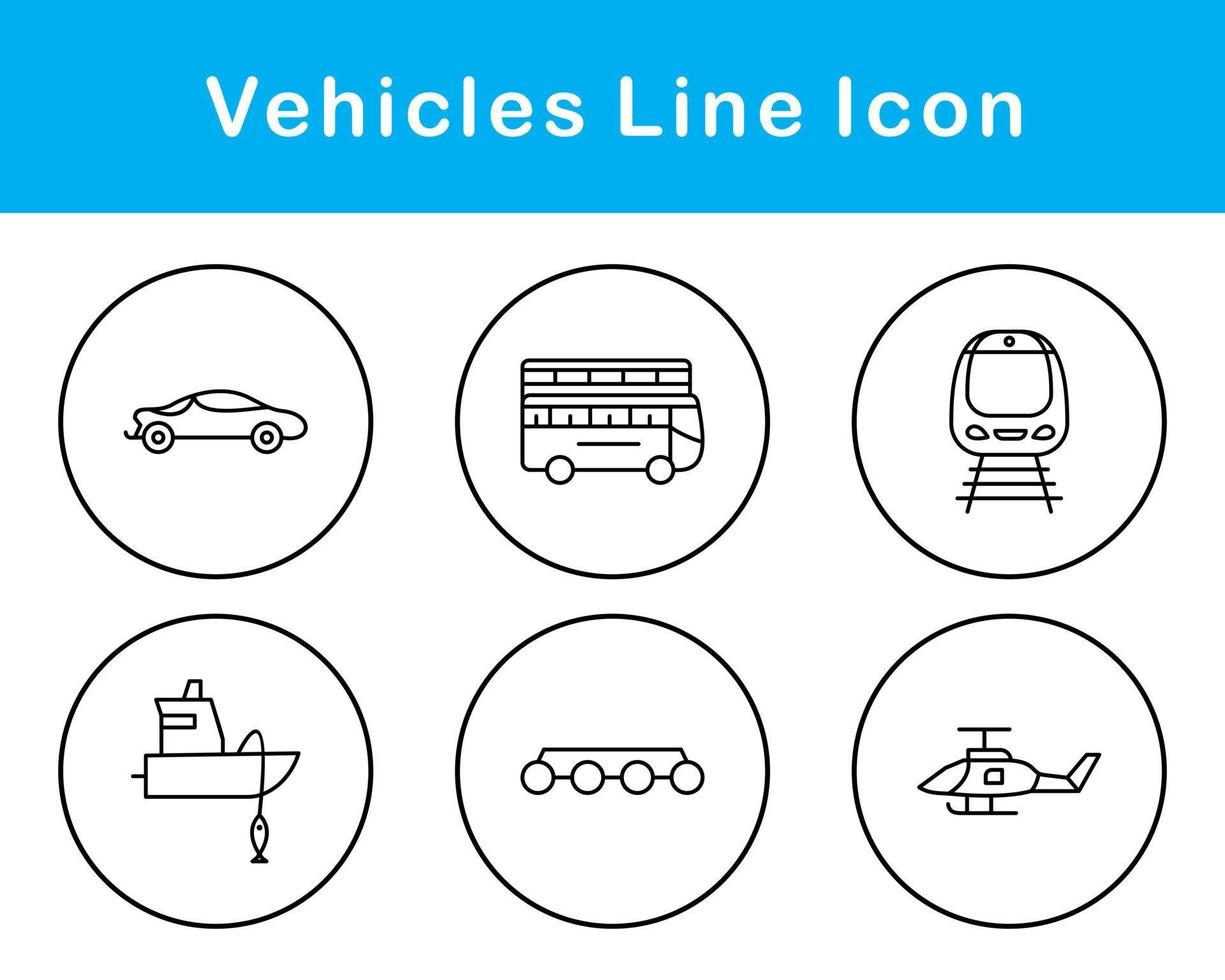 Fahrzeuge Vektor Symbol einstellen