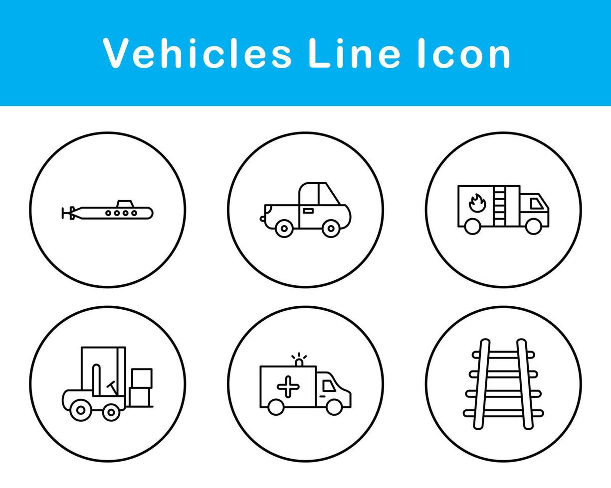 Fahrzeuge Vektor Symbol einstellen