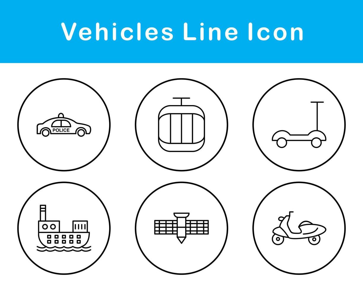 Fahrzeuge Vektor Symbol einstellen