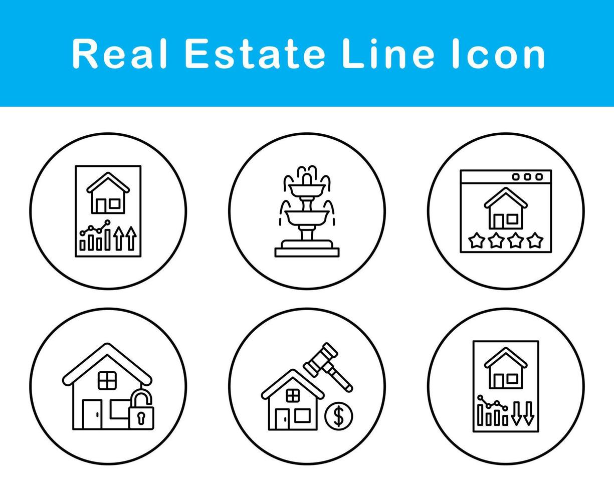 verklig egendom vektor ikon uppsättning