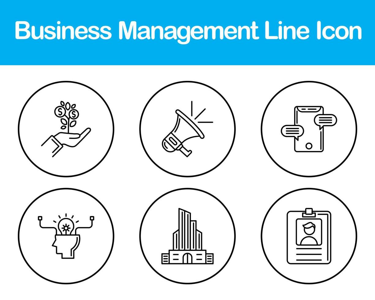 företag förvaltning vektor ikon uppsättning