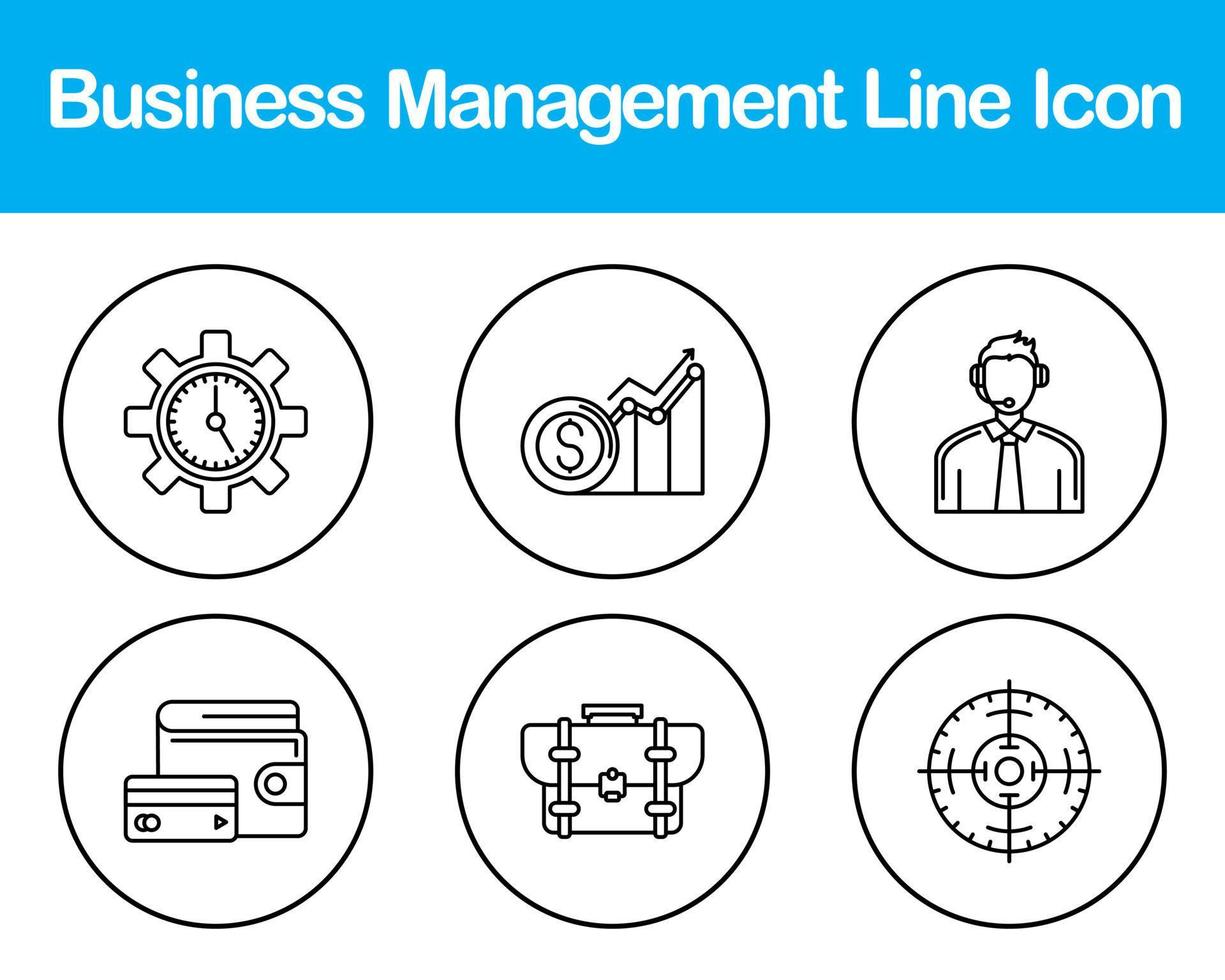 företag förvaltning vektor ikon uppsättning