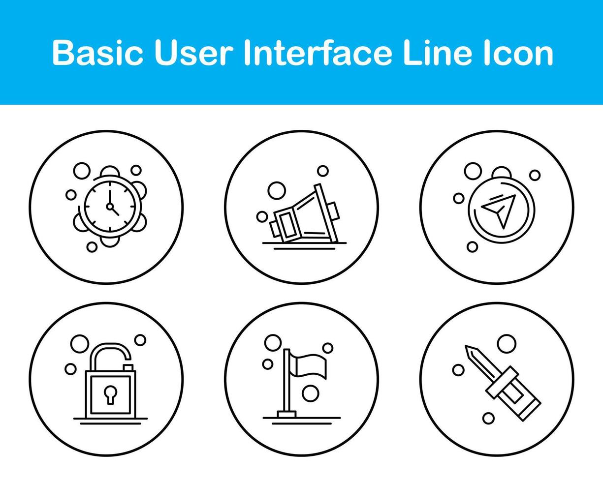 grundläggande användare gränssnitt vektor ikon uppsättning