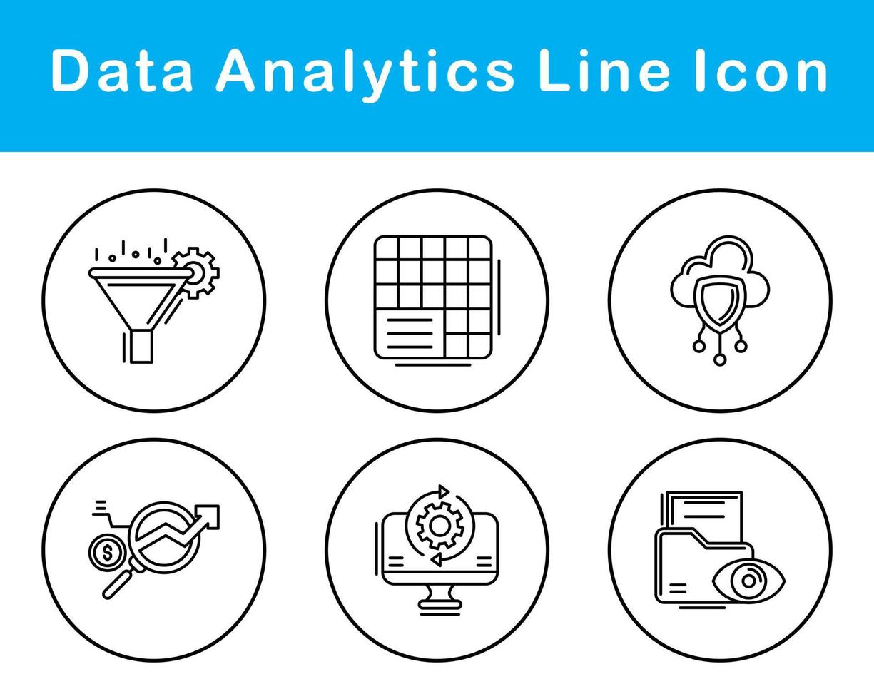 Daten Analytik Vektor Symbol einstellen