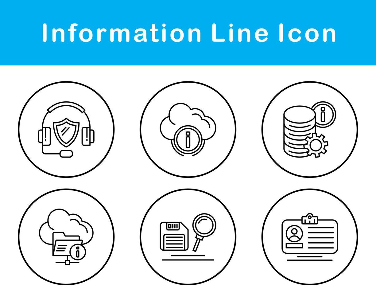 information vektor ikon uppsättning