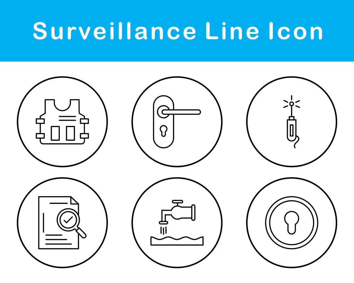 övervakning vektor ikon uppsättning