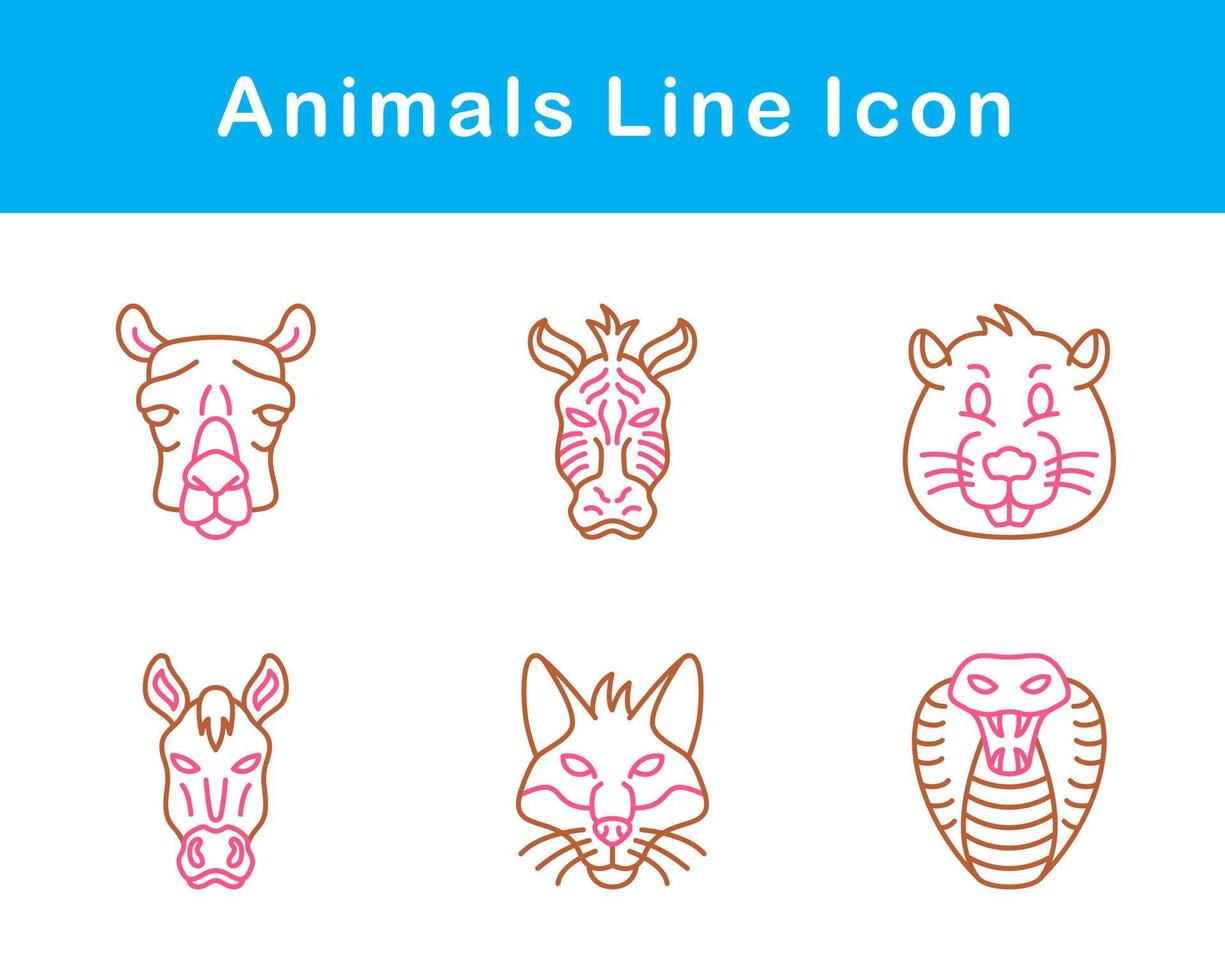 djur vektor ikon uppsättning