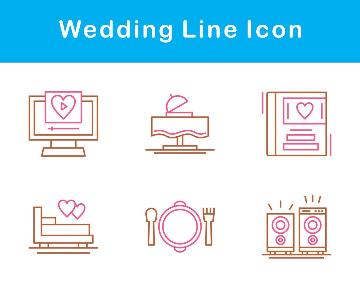 bröllop vektor ikon uppsättning