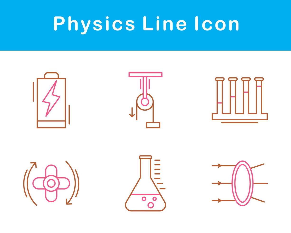 fysik vektor ikon uppsättning
