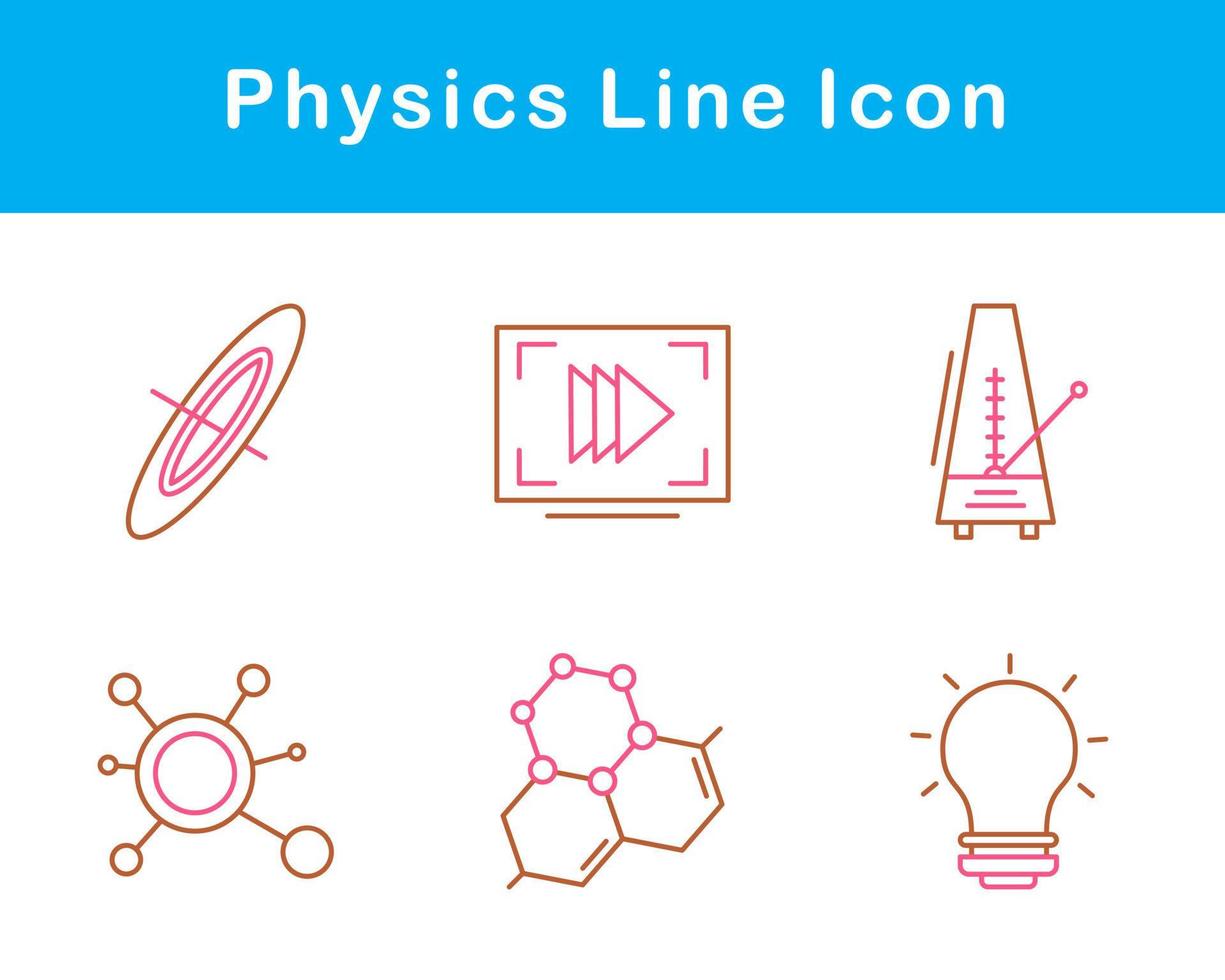 fysik vektor ikon uppsättning