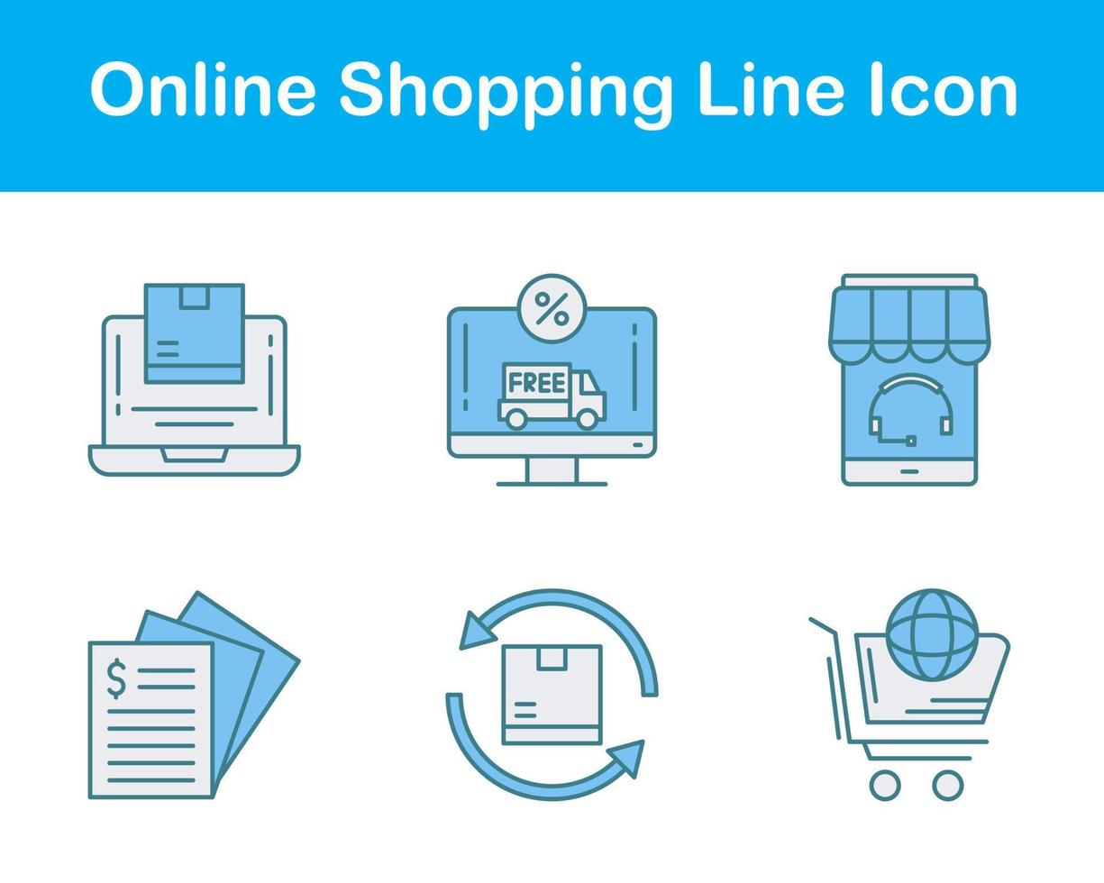 Online-Shopping-Vektor-Icon-Set vektor