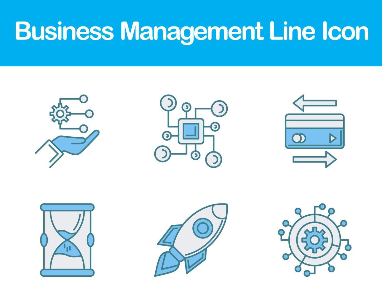 Geschäft Verwaltung Vektor Symbol einstellen