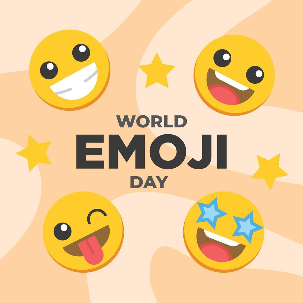 Vektor Illustration von Welt Emoji Tag