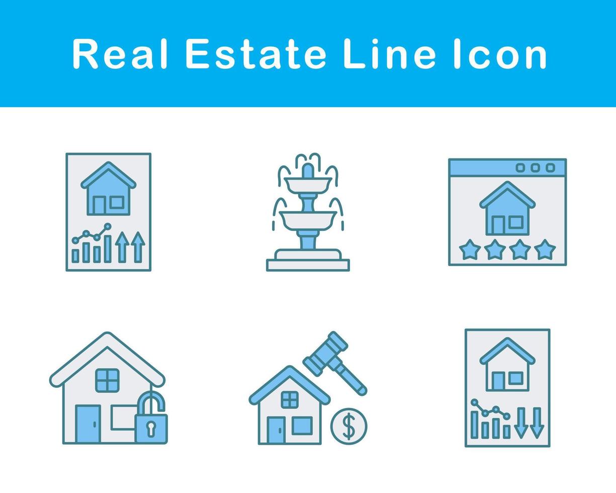 verklig egendom vektor ikon uppsättning