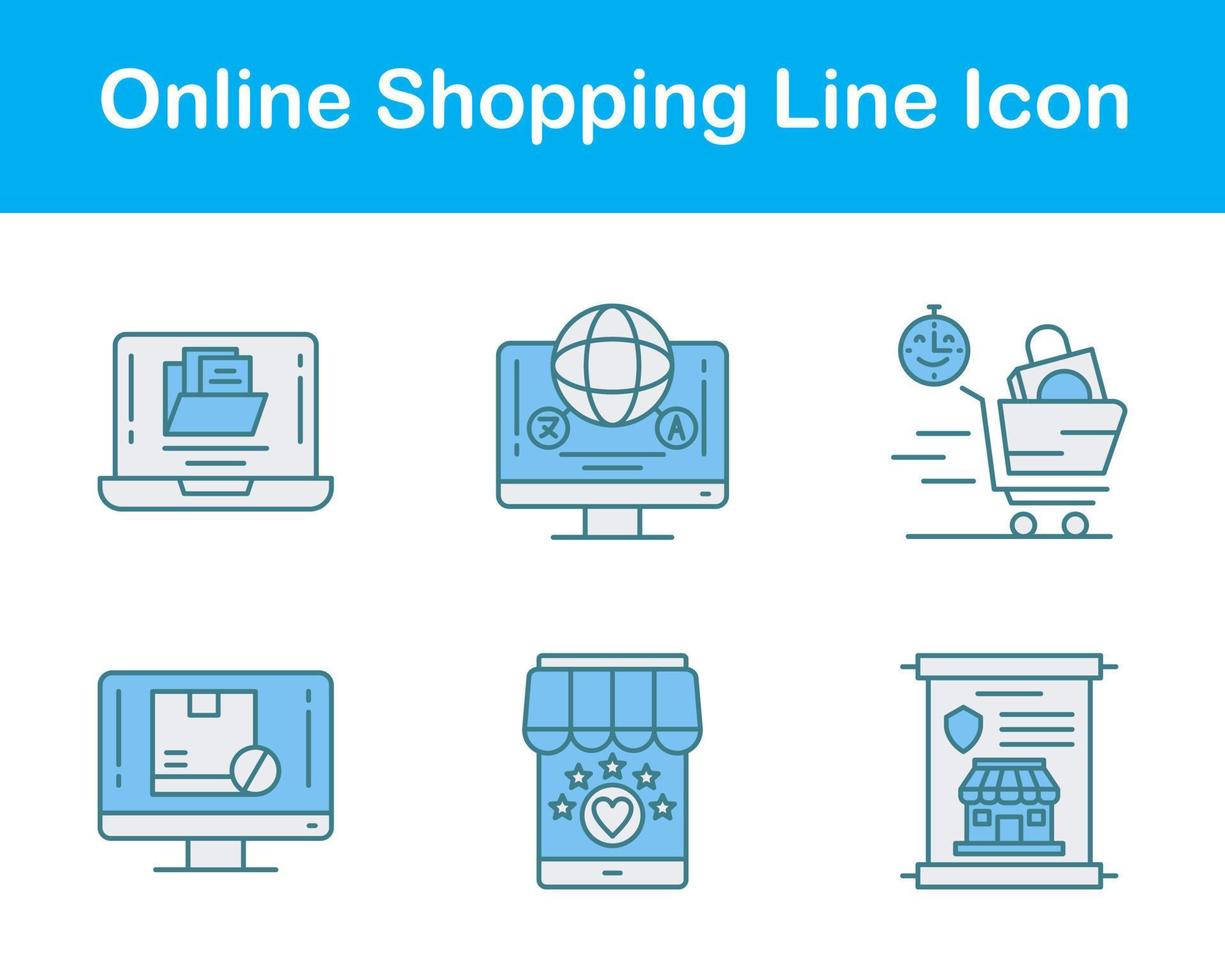 Online-Shopping-Vektor-Icon-Set vektor