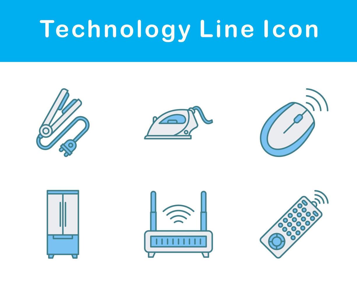 teknologi vektor ikon uppsättning