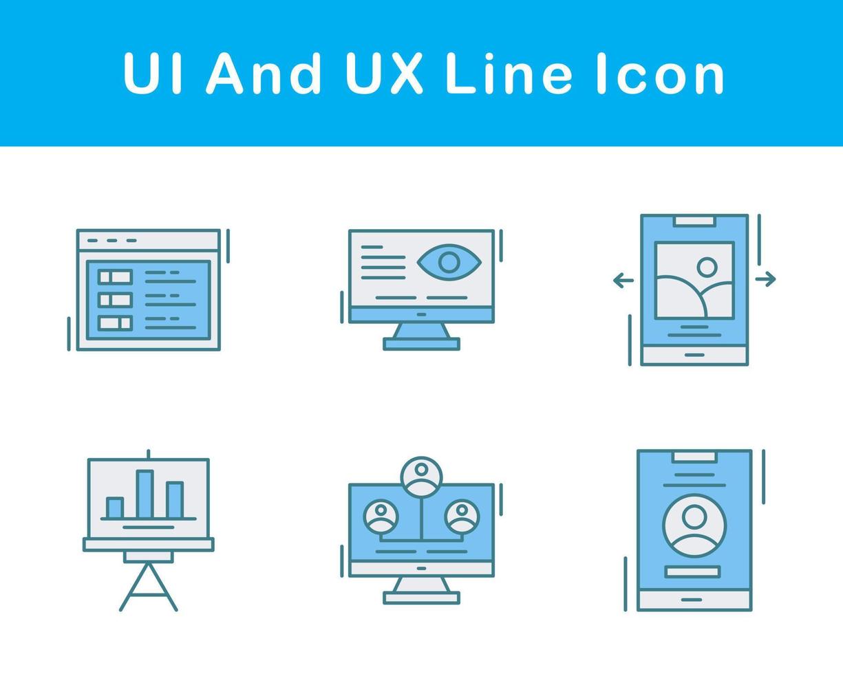 ui och ux vektor ikon uppsättning