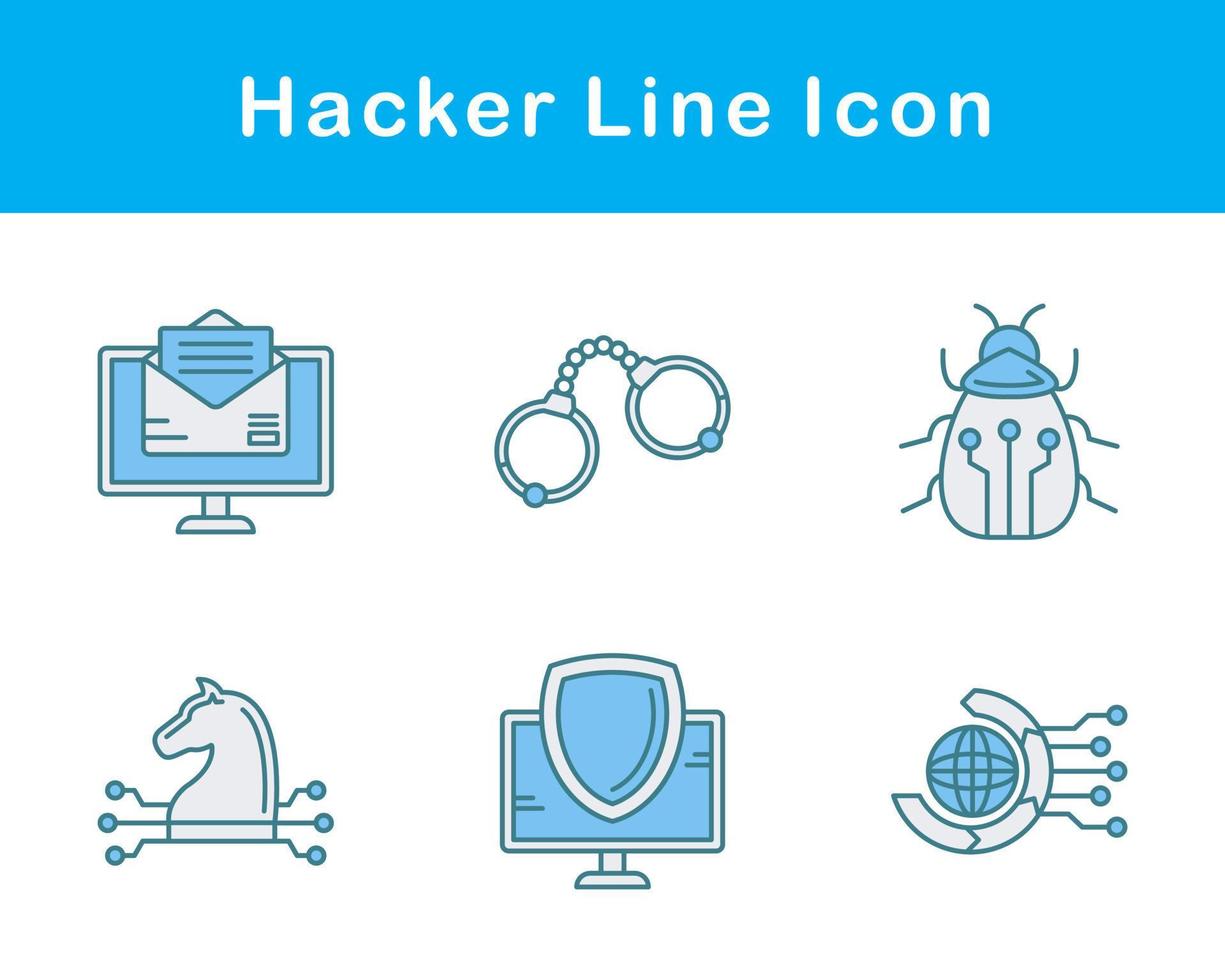 Hacker-Vektor-Icon-Set vektor