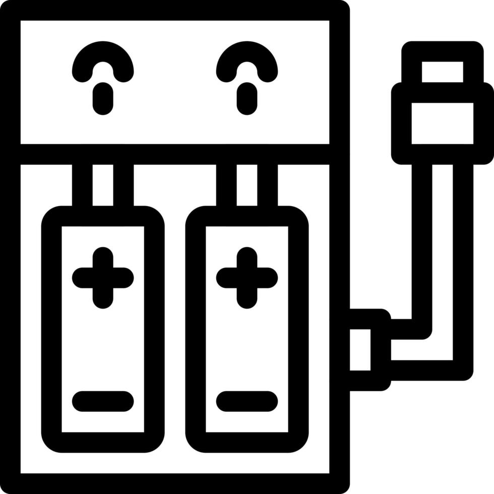 batterievektorillustration auf einem hintergrund. hochwertige symbole. vektorikonen für konzept und grafikdesign. vektor