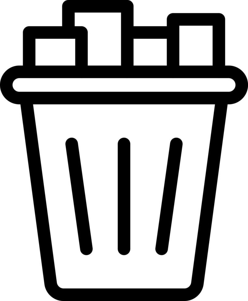 Trash-Vektor-Illustration auf einem Hintergrund. Premium-Qualitäts-Symbole. Vektor-Icons für Konzept und Grafikdesign. vektor