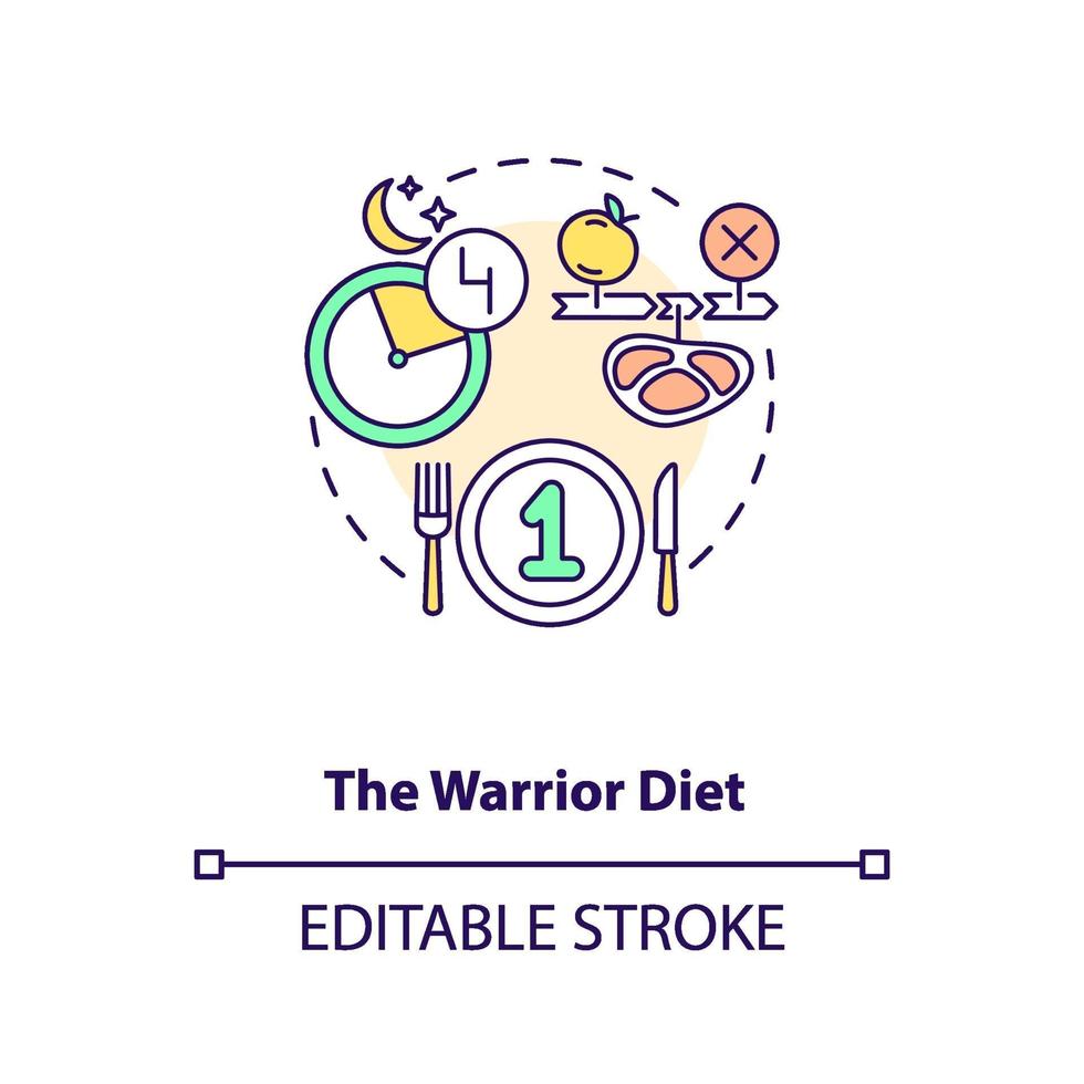 das Krieger-Diät-Konzept-Symbol vektor