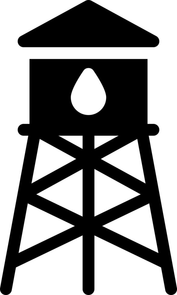 Wasserturm-Vektorillustration auf einem Hintergrund. Premium-Qualitätssymbole. Vektorsymbole für Konzept und Grafikdesign. vektor