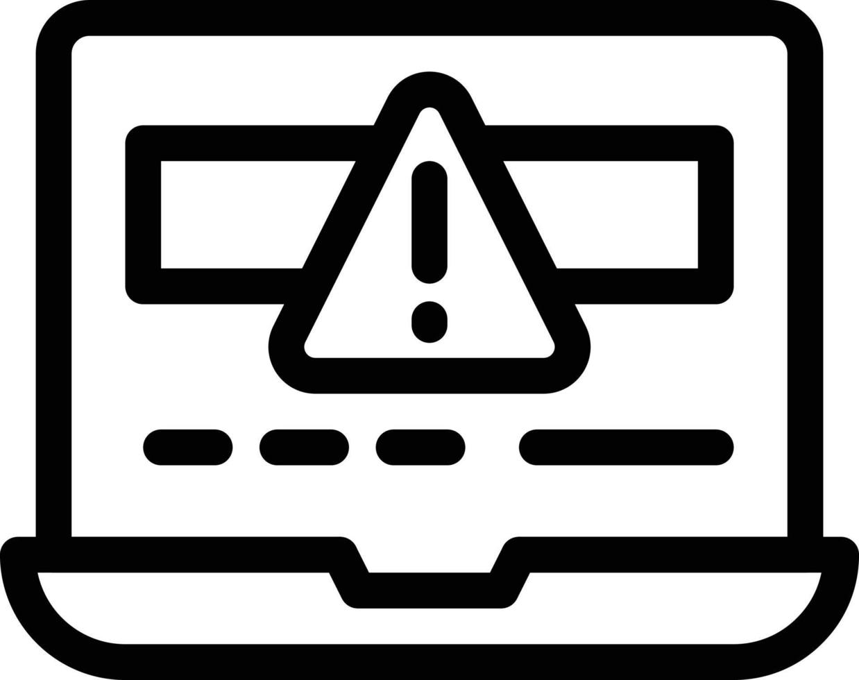 Laptop Warnung Vektor Illustration auf ein hintergrund.premium Qualität symbole.vektor Symbole zum Konzept und Grafik Design.