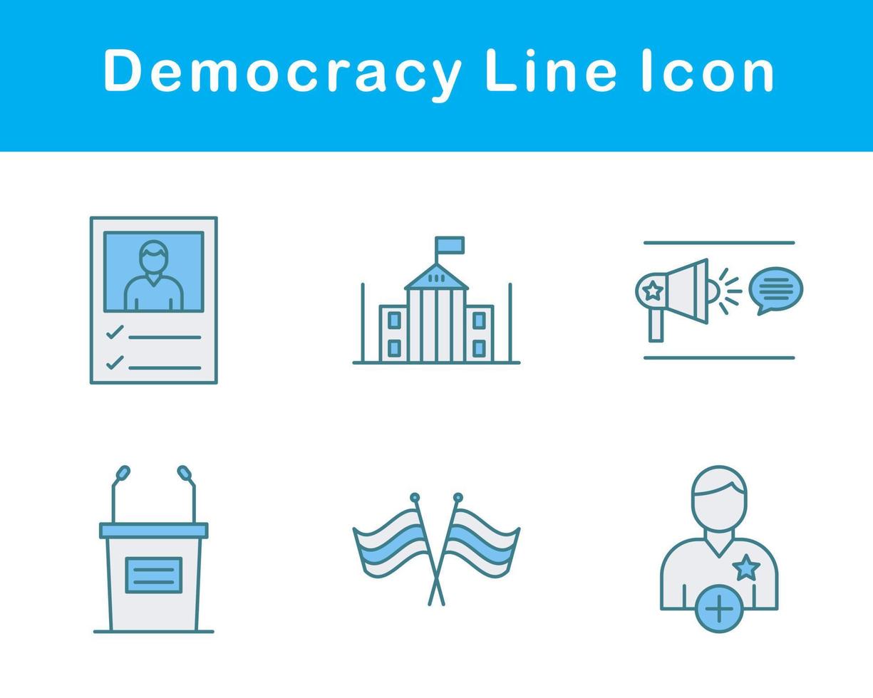 demokrati vektor ikon uppsättning