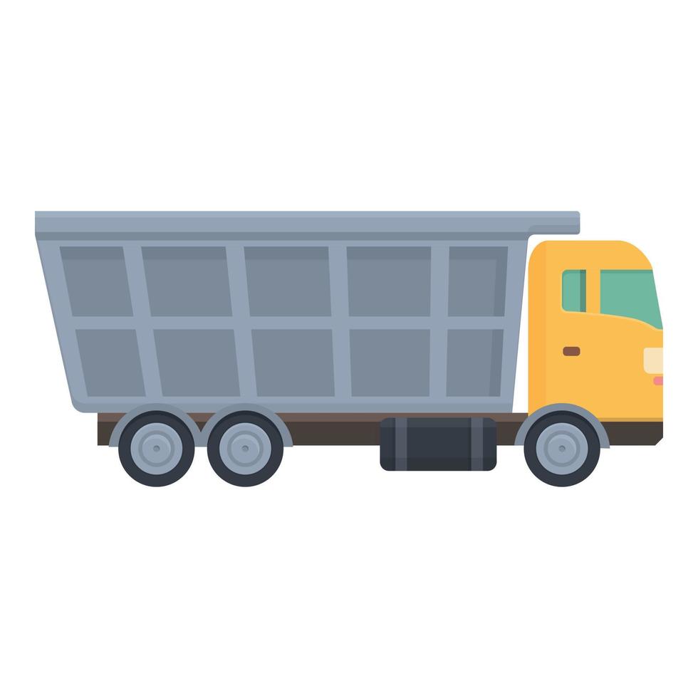 tung lastbil ikon tecknad serie vektor. tippvagn dumpa vektor