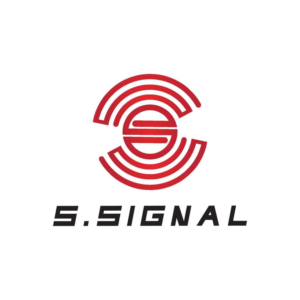 s brev för signal wiFi förbindelse logotyp design begrepp på vit bakgrund vektor