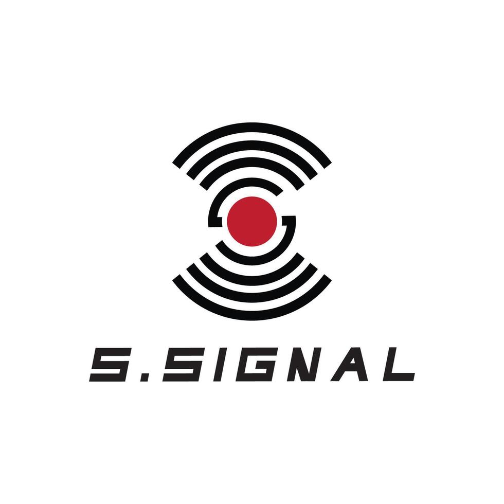 s brev för signal wiFi förbindelse logotyp design begrepp på vit bakgrund vektor