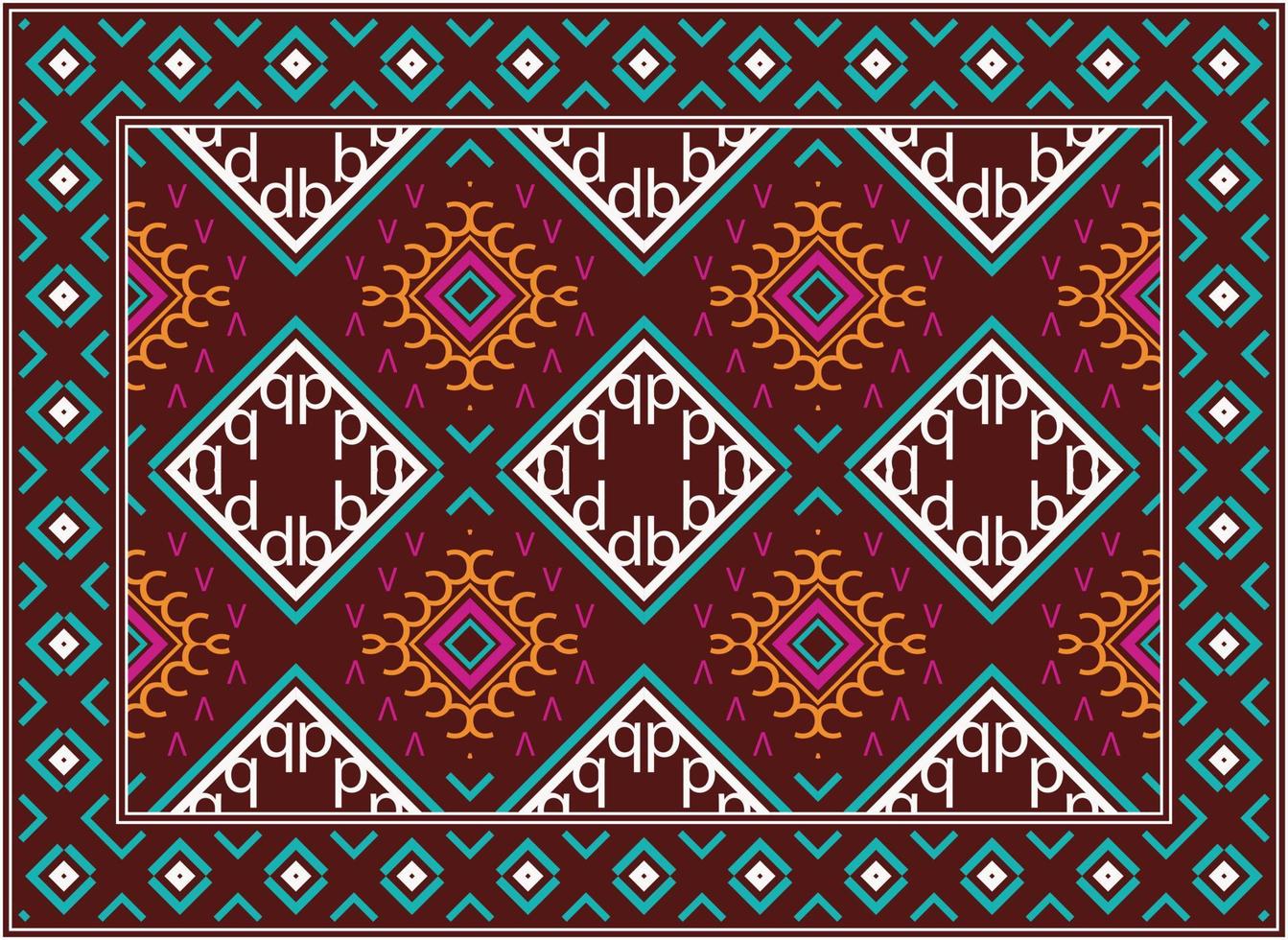modern persisk matta textur, samtida modern persisk matta, afrikansk etnisk aztec stil design för skriva ut tyg mattor, handdukar, näsdukar, halsdukar matta, vektor