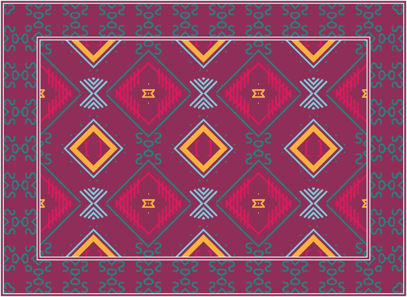 modern persisk matta textur, afrikansk etnisk sömlös mönster boho persisk matta levande rum afrikansk etnisk aztec stil design för skriva ut tyg mattor, handdukar, näsdukar, halsdukar matta, vektor