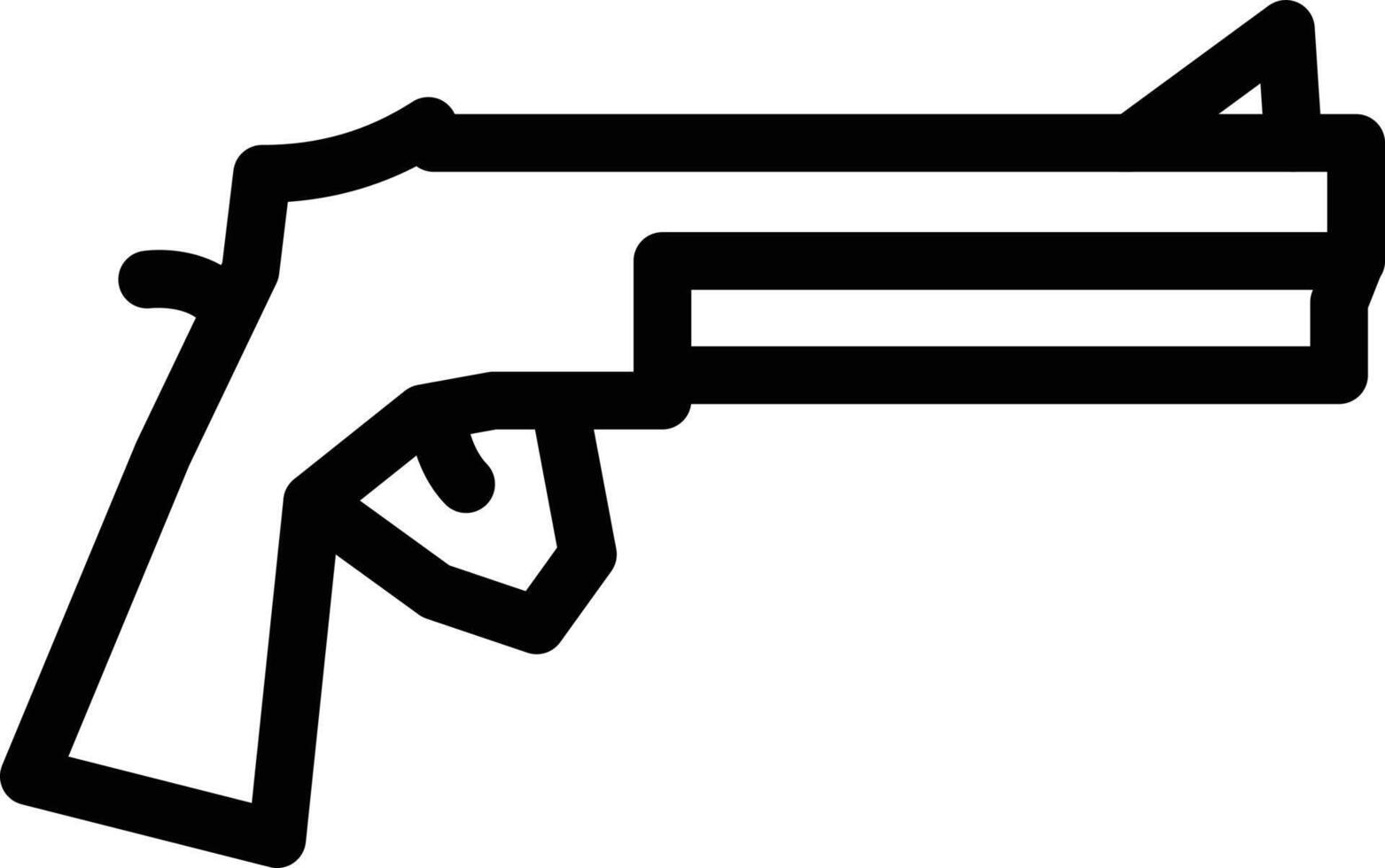 Pistolenvektorillustration auf einem Hintergrund. Premium-Qualitätssymbole. Vektorsymbole für Konzept und Grafikdesign. vektor