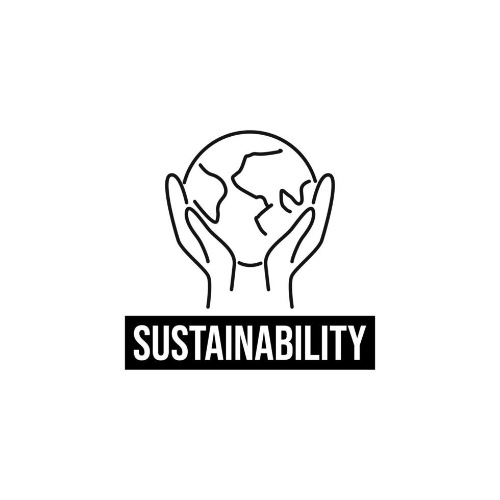 Nachhaltigkeit Produkte organisch Umgebung Symbol Zeichen Symbol Gliederung Design Vektor