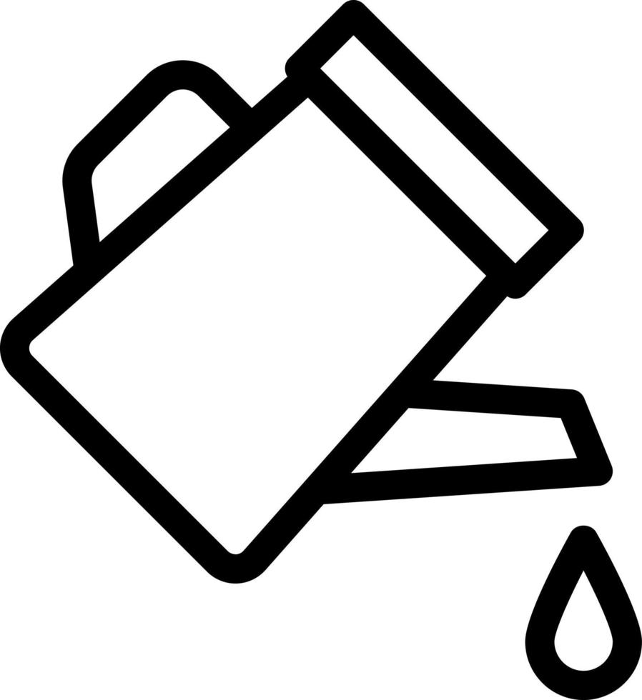 wasser kann vektorillustration auf einem hintergrund. hochwertige symbole. vektorikonen für konzept und grafikdesign. vektor