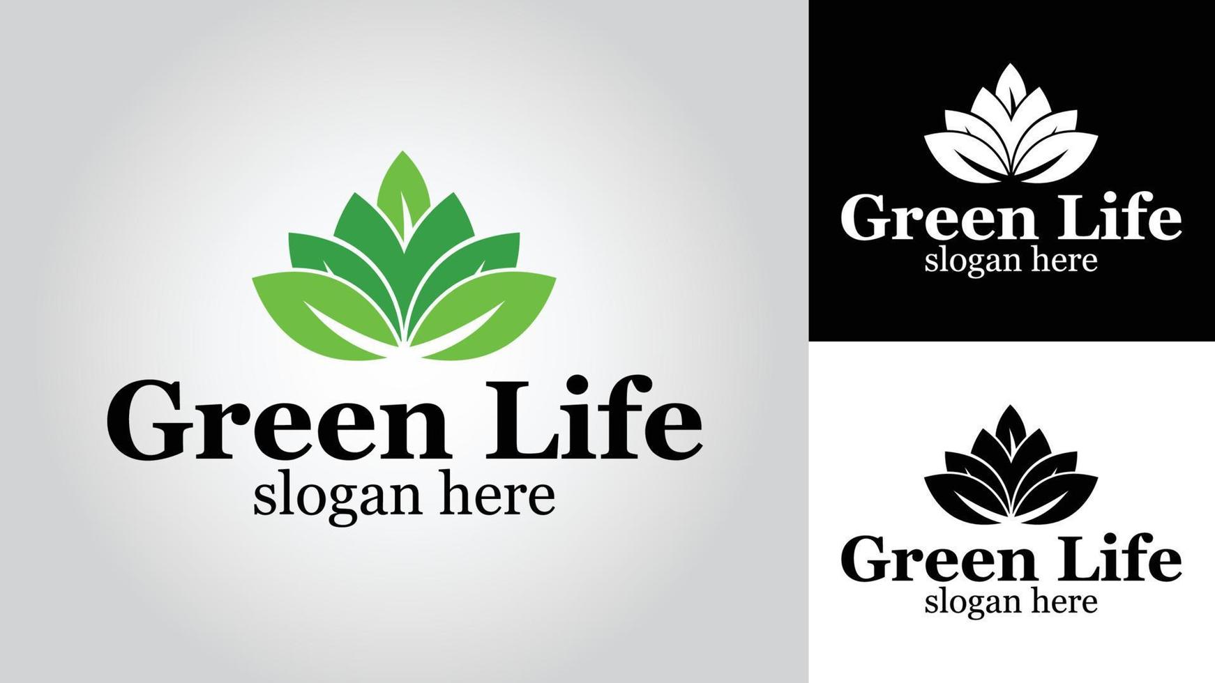 Grün Leben Geschäft Vektor Logo Vorlage