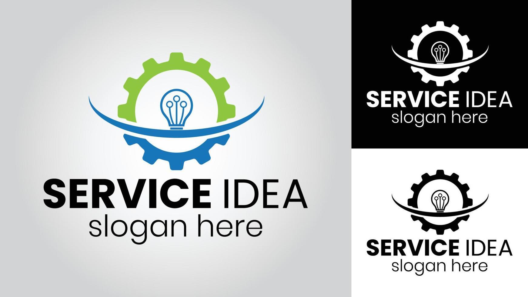 Bedienung Idee Geschäft Vektor Logo Design
