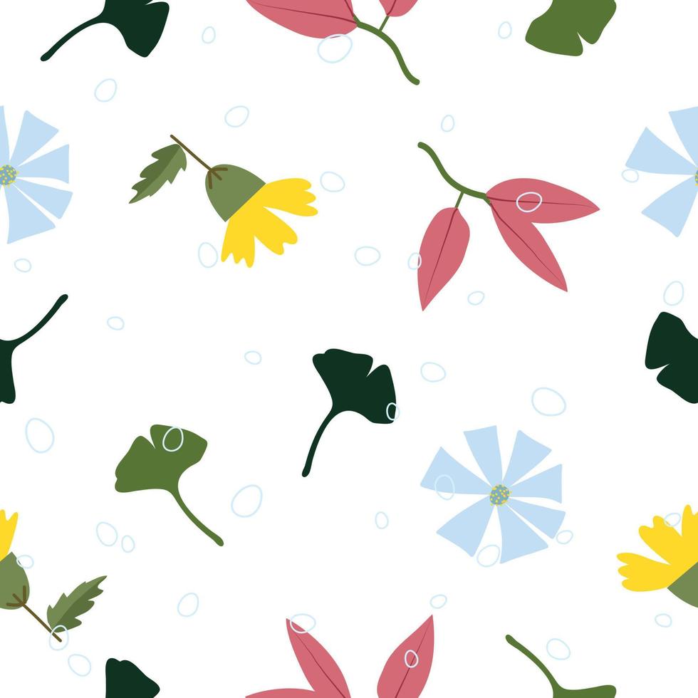 sömlös söt färsk blommig mönster bakgrund vektor illustration för mode tyg tapet omslag och skriva ut design