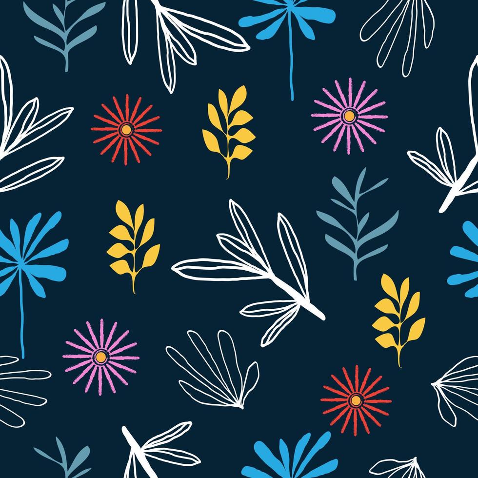 sömlös söt färsk blommig mönster bakgrund vektor illustration för mode tyg tapet omslag och skriva ut design