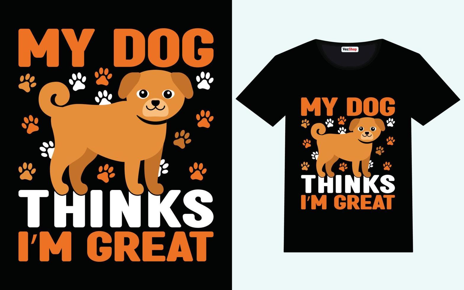 Hund T-Shirt Design Grafik Vektor und Typografie Design