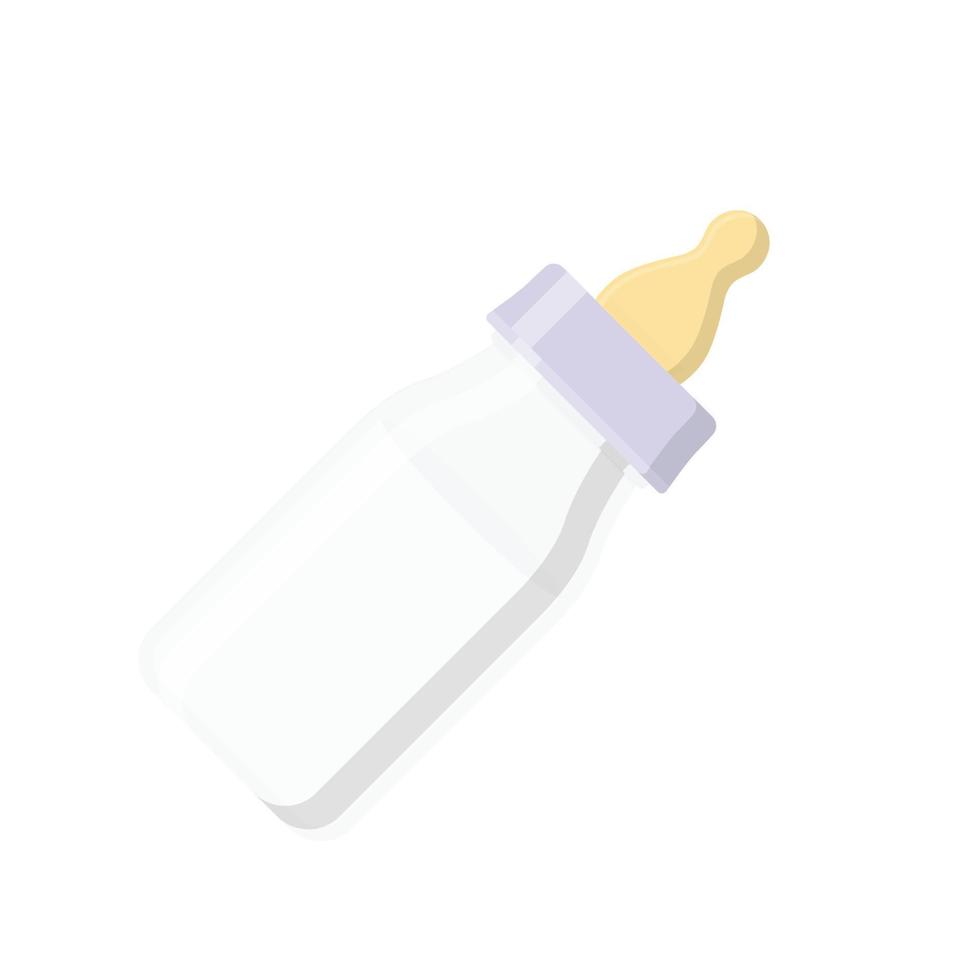 bebis mjölk flaska platt illustration. rena ikon design element på isolerat vit bakgrund vektor