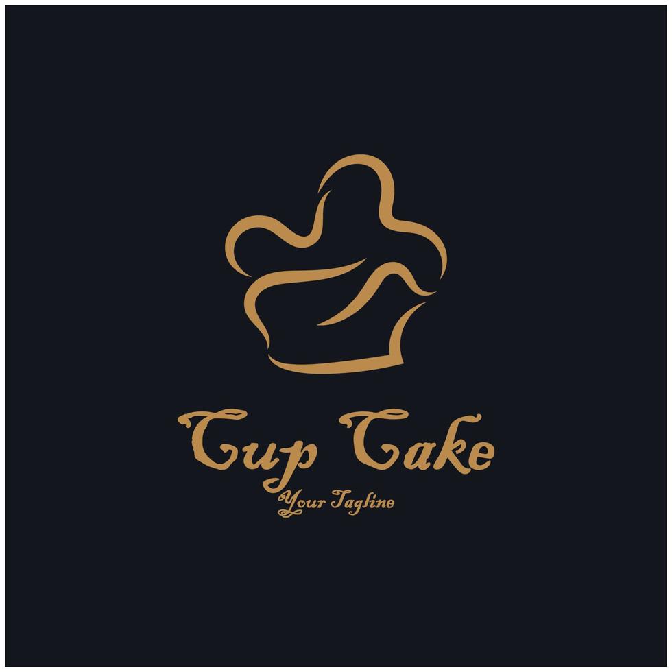 Cupcake Logo Design Vektor Illustration Vorlage. Cupcake Bäckerei icon.cake Laden, Konditor Geschäft ,Vektor