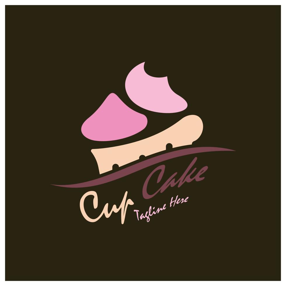 Cupcake Logo Design Vektor Illustration Vorlage. Cupcake Bäckerei icon.cake Laden, Konditor Geschäft ,Vektor