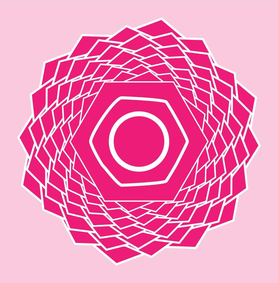 rosa abstrakt bakgrund med cirklar vektor