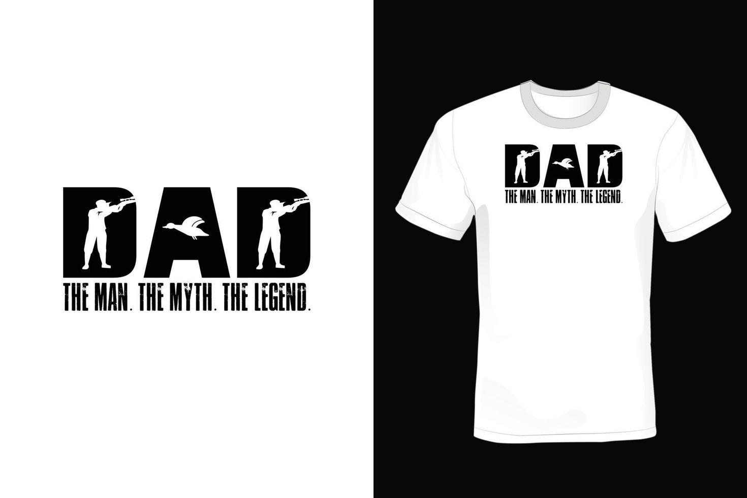 Jagd-T-Shirt-Design, Vintage, Typografie vektor