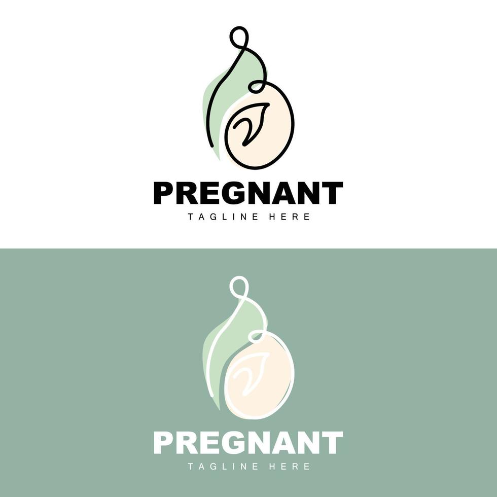 schwanger Logo, Mama und Baby Gesundheit Pflege Design, schwanger und Baby Medizin Marke Symbol Vektor