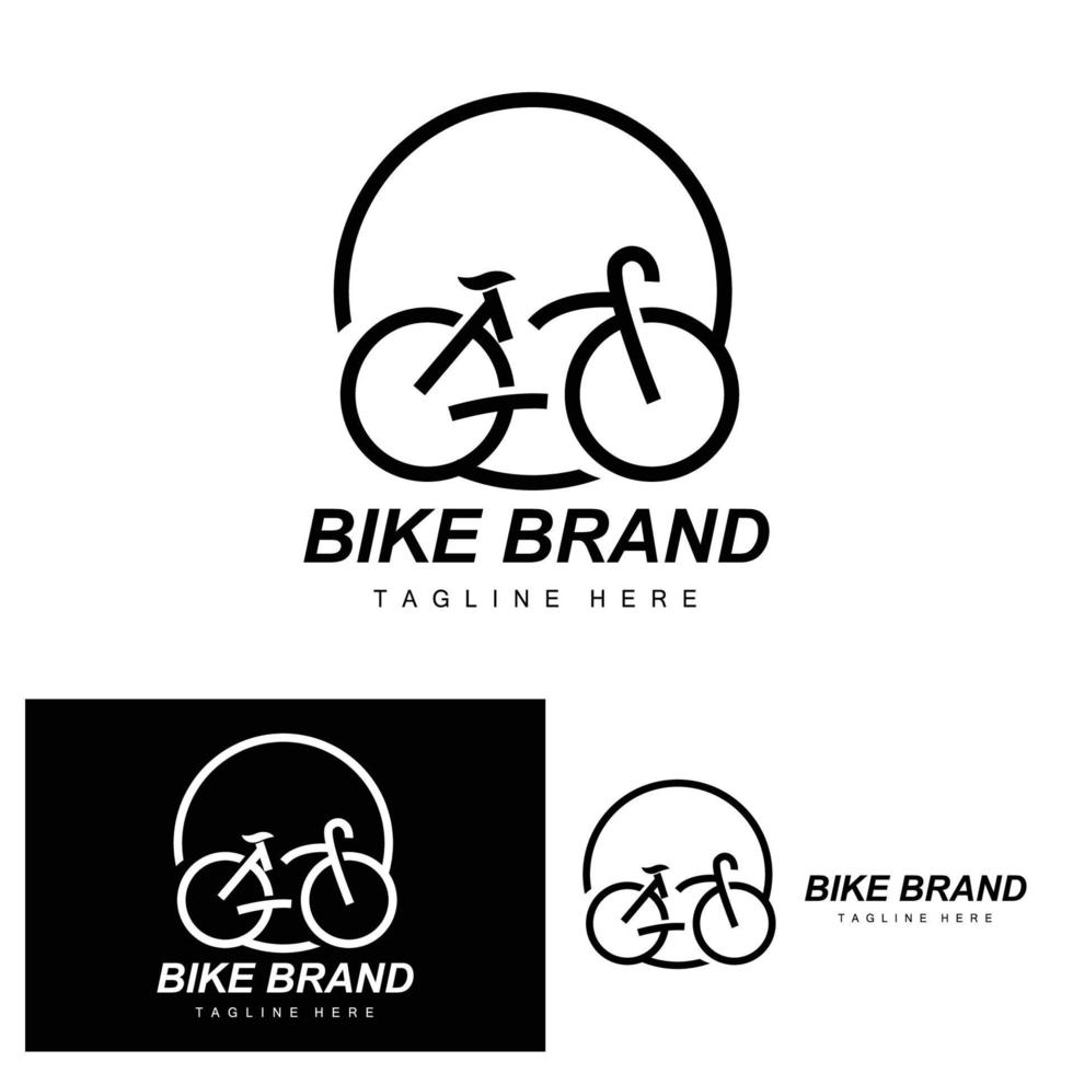 cykel logotyp, fordon vektor, cykel silhuett ikon, enkel design inspiration vektor